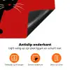 Kat - Zwart - Staart Inductie beschermer vinyl 3mm klein -zzzzzzz-td-onderkant