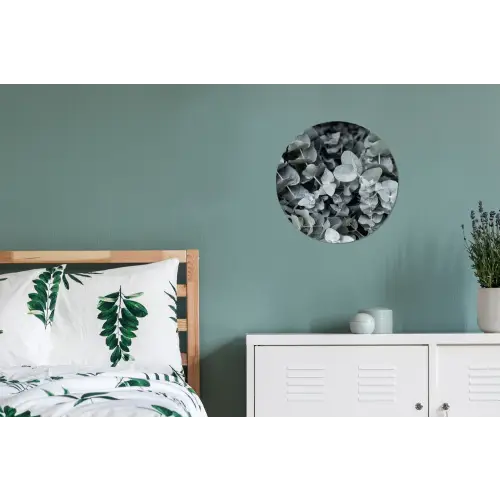 Natuur - Planten - Eucalyptus - Bladeren Wandcirkel aluminium klein -slaapkamer