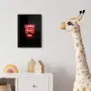 Gaming - Quotes - Gaming and chill - Neon - Rood fotolijst zwart zonder passe partout klein -usfeer4_kinderkamer