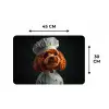 Bruin - Kok - Hondje Placemat vinyl groot -specs