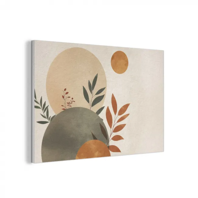 Acoustic Felt - Shapes - Round - Leaves - Beige