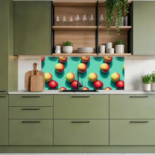 Appels - Water - Turquoise keuken achterwand 2 middel 871 -sfeer3
