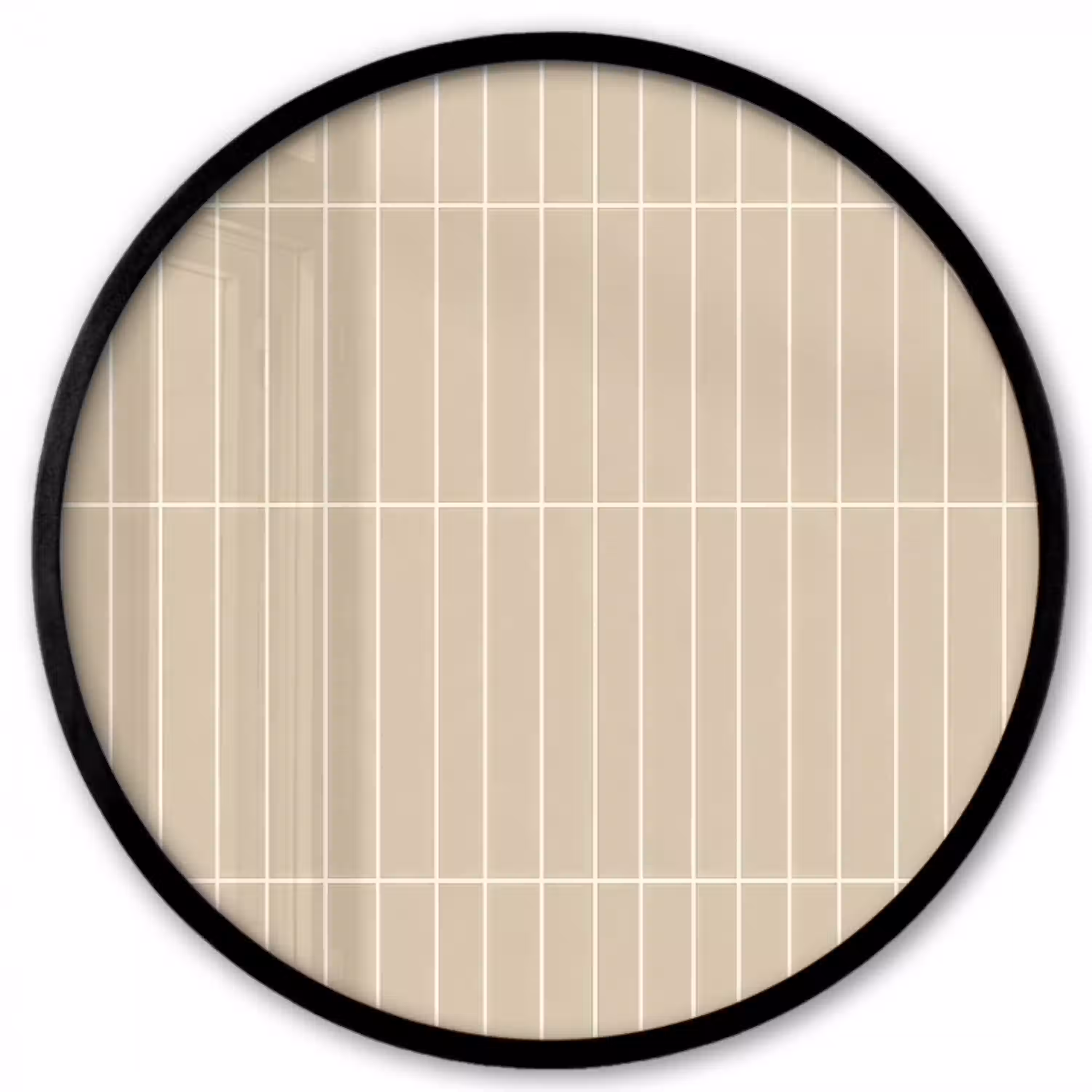 Verticaal - Wandtegel - Crème - Beige Fotolijst rond zonder passe partout klein 856 -3d