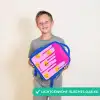 Verf - Smiley - Roze Kinderrugzak - Blauw middel -sfeer1_NL