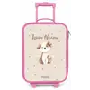 Honden pup omringd door bruine stippen Kinderkoffer - Roze klein -zz3dotto