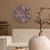 Spat - Abstract - Waterverf - Multi Wandcirkel kunststof plaat 5mm dik klein 188 -sfeer1