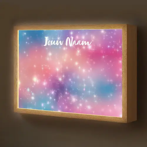 Sterren - Abstract - Kleuren Light Box met batterij (Wandlamp kind) middel -z3d_website