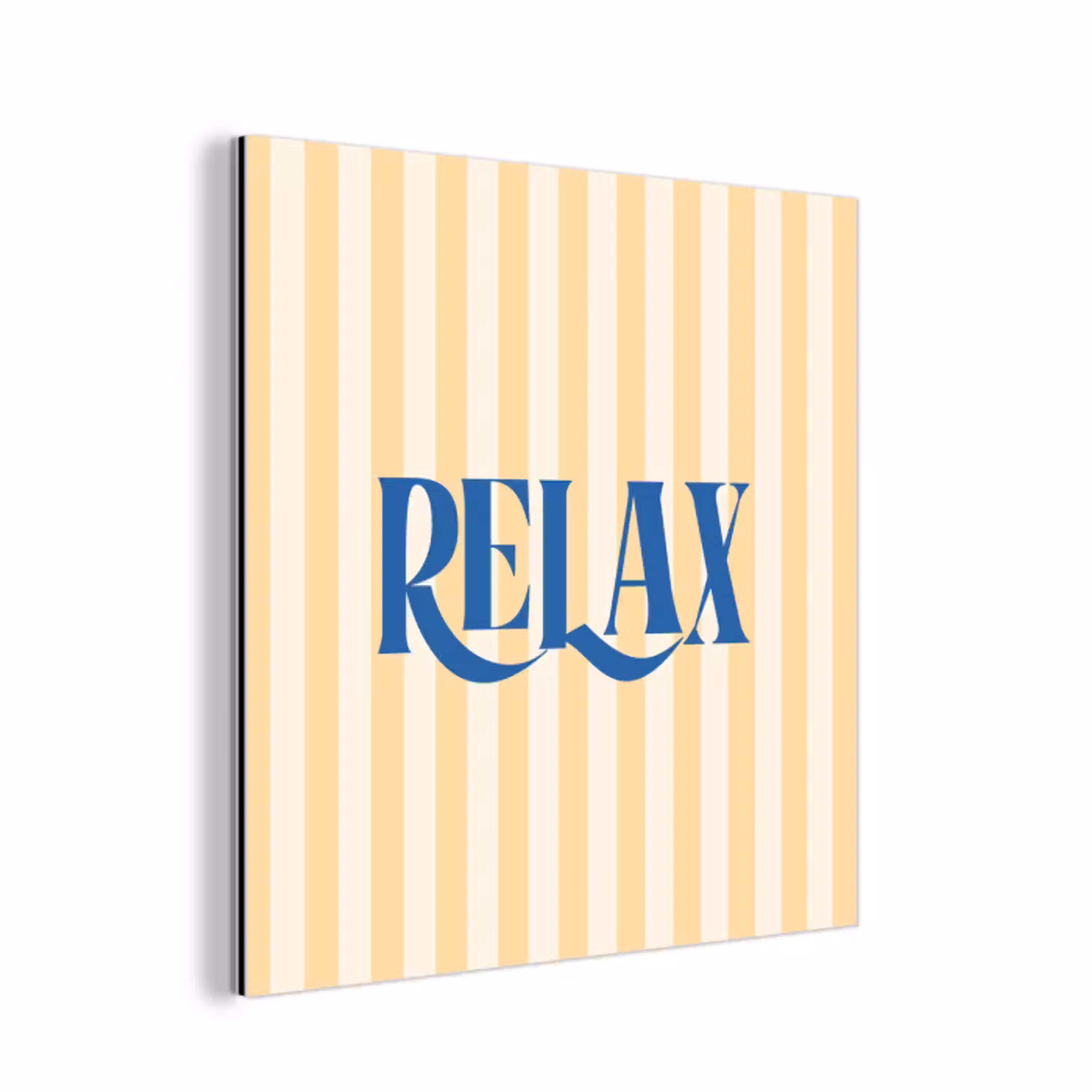 Blauw - Geel - Strepen - Relax aluminium wit klein -3d