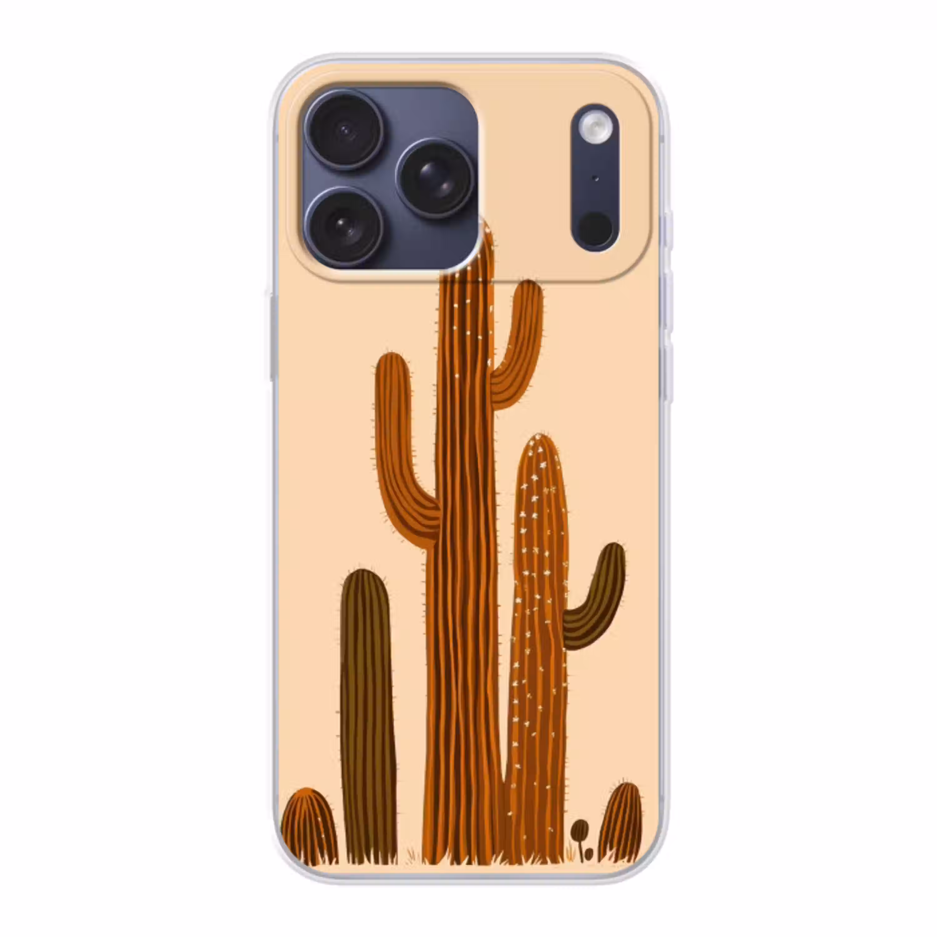 Cactus - Woestijn - Zand - Bruin Telefoonhoesje iPhone 17 Pro Max klein -3d