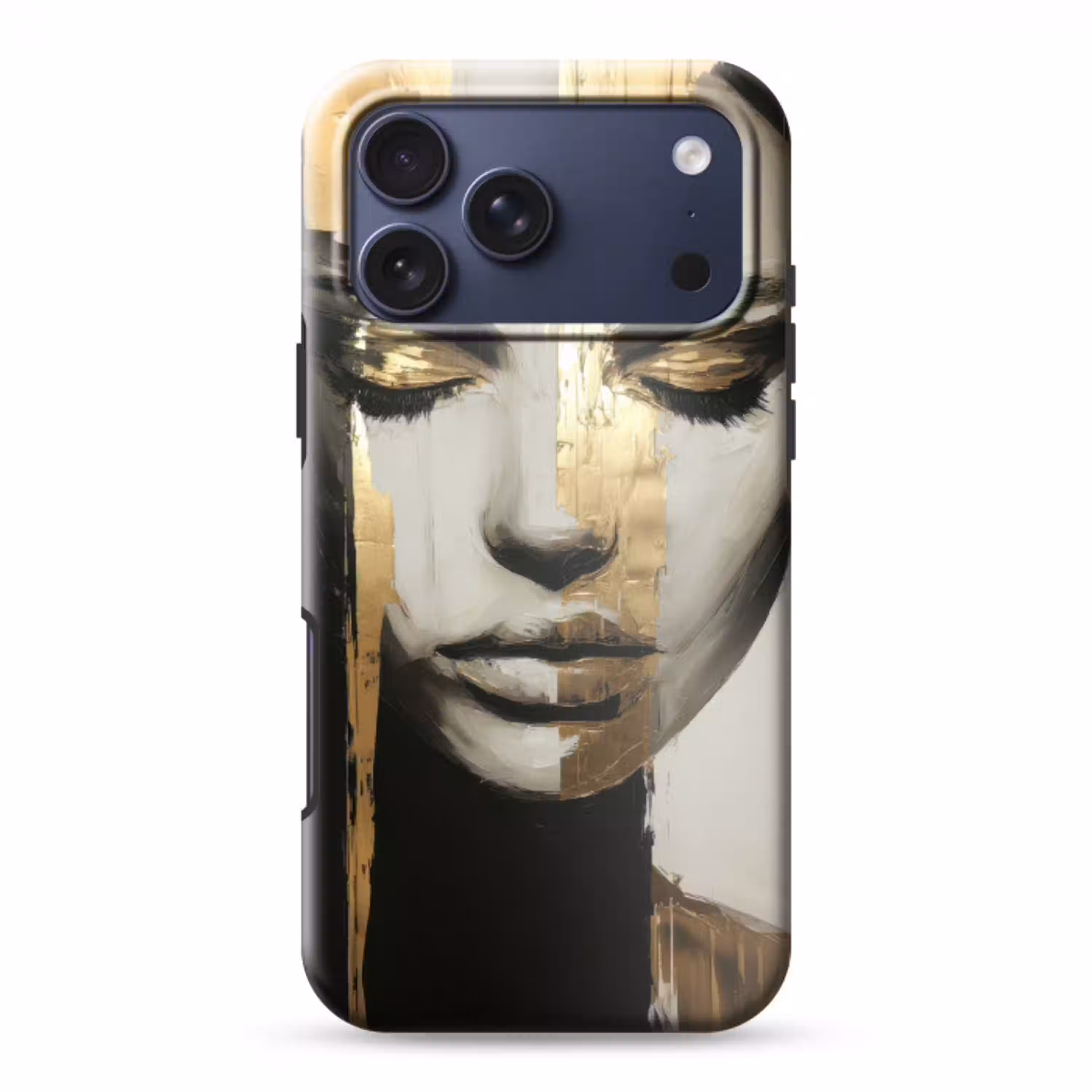 Ogen - Gezicht - Goud - Strepen Toughcase MagSafe Apple iPhone 17 Pro Max klein -3d
