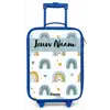 Patroon - Regenboog - Hartjes Kinderkoffer - Blauw klein -zz3dotto