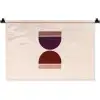 Zandloper - Symmetrisch - Rood - Paars Wandkleed katoen klein -zz3d