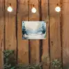 Bos - Winter - Natuur - Abstract - Sneeuw tuinposter los doek klein -sfeer1