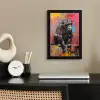 Graffiti - Chimpansee - Dieren - Street art - Banksy fotolijst zwart zonder passe partout klein -sfeer1