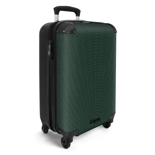 Abstract - Groen gridpatroon NBS - Handbagage koffer - Kinderen Unisex middel -productfoto_3d