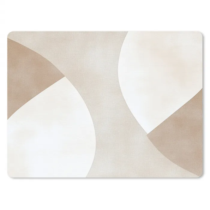 Bruin - Japandi - Abstract muismat rubber klein -3d