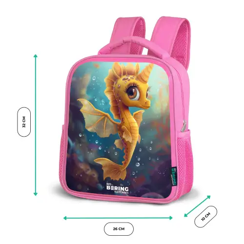 Oranje zeepaardje in het water Kinderrugzak - Roze middel -productfoto_formaten
