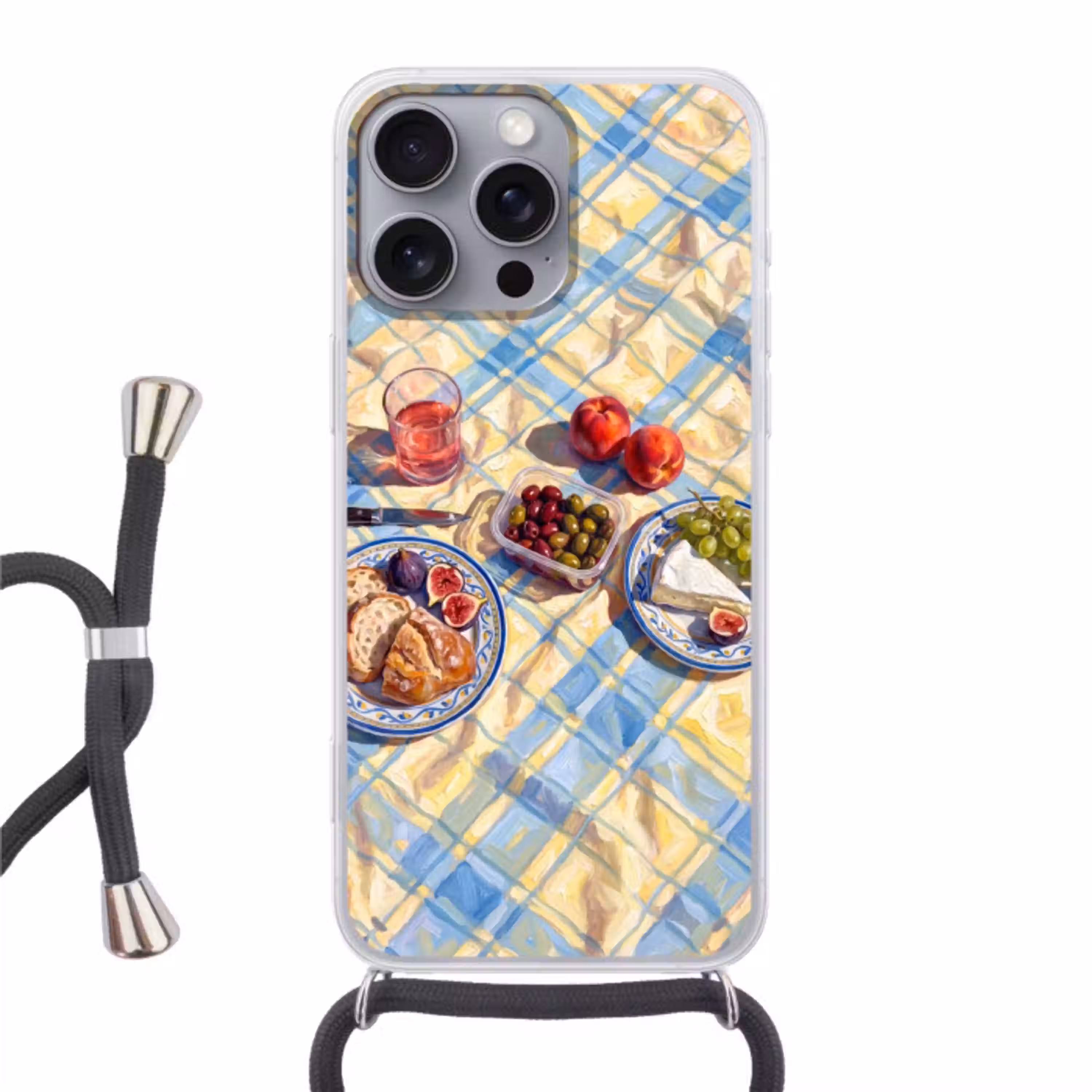 Eten - Picknick - Zomer Hoesje iPhone 16 Pro Max met koord klein -3d