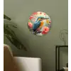 IJsvogel - Bloesem - Natuur - Vogels - Bloemen Wandcirkel kunststof plaat 5mm dik klein -sfeer3