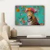 Luipaard - Bloemen - Kroon canvas 2cm klein -sfeer6