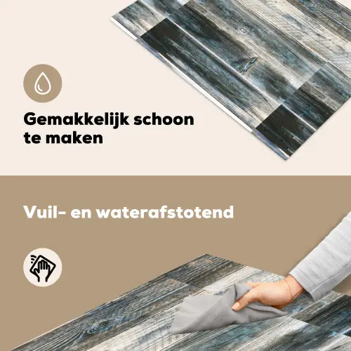 Vintage - Patroon - Hout Inductie beschemer met haakjes klein 777 -ky-schoon-nl