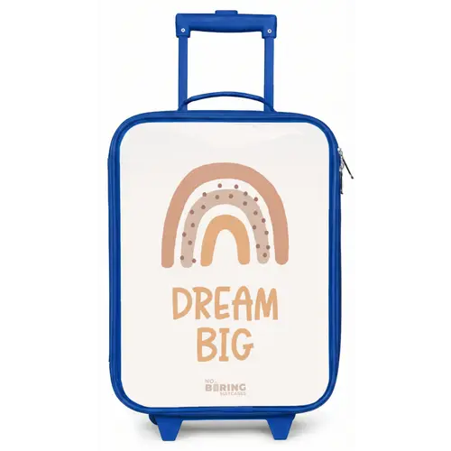 Regenboog met de quote 'Dream Big' Kinderkoffer - Blauw klein -zz3dotto