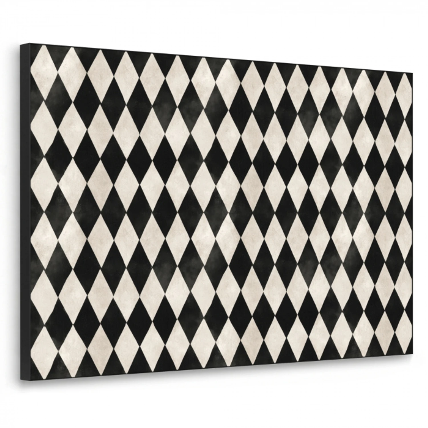 Klassiek - Patroon - Zwart Textielframe zwart klein 947 -3d