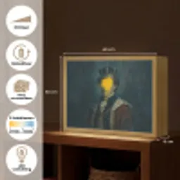 Koning - Portret - Druipende gele verf Light Box met batterij (Wandlamp) middel -USP_websiteoverzichtNL