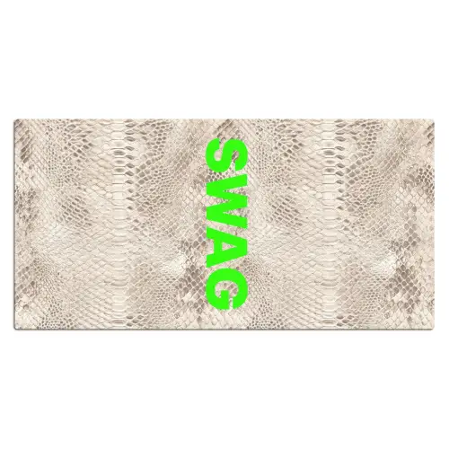 Slangenprint - SWAG - Neon - Groen Muismat XXL klein -3d_leeg