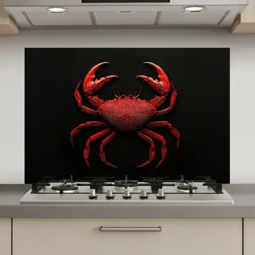 Krab - Rood - Vissen - Schaaldieren keuken achterwand spatscherm klein -3d_website