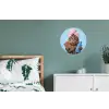 Kat - Handdoek - Washand - Zeep Wandcirkel aluminium klein -slaapkamer