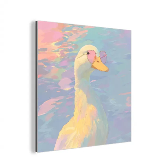 Eend - Zonnebril - Water aluminium wit klein -3d