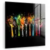Lepels - Kruiden - Modern - Graffiti - Verf - Kleurrijk plexiglas 5mm klein -zzzproduct_nieuw