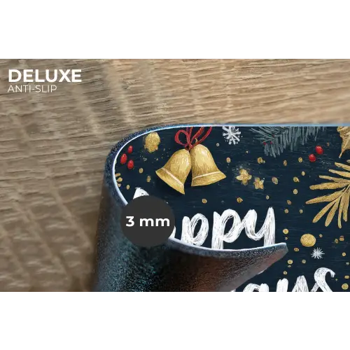 Feestelijk - Kerstgroet - Kleurrijk Placemat vinyl groot -closeup