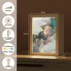 Blauw - Marmer - Goud Light Box met kabel (Tafellamp) klein -USP_NL