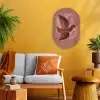 Illustratie - Vogels - Abstract - Roze Wandcirkel Ovaal Forex klein -sfeer4