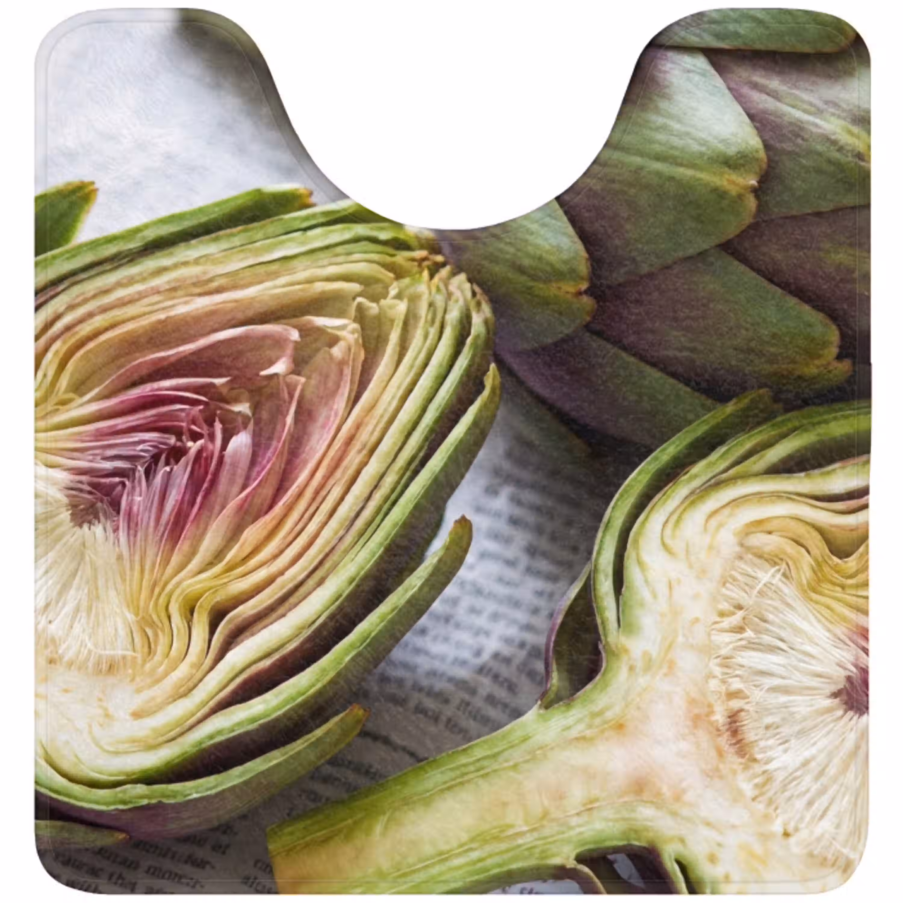 Artisjok - Doorgesneden - Eten WCmat U-uitsnede middel -3d