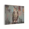 Geschilderd - Abstract - Uil - Bruin PET vilt klein -3d
