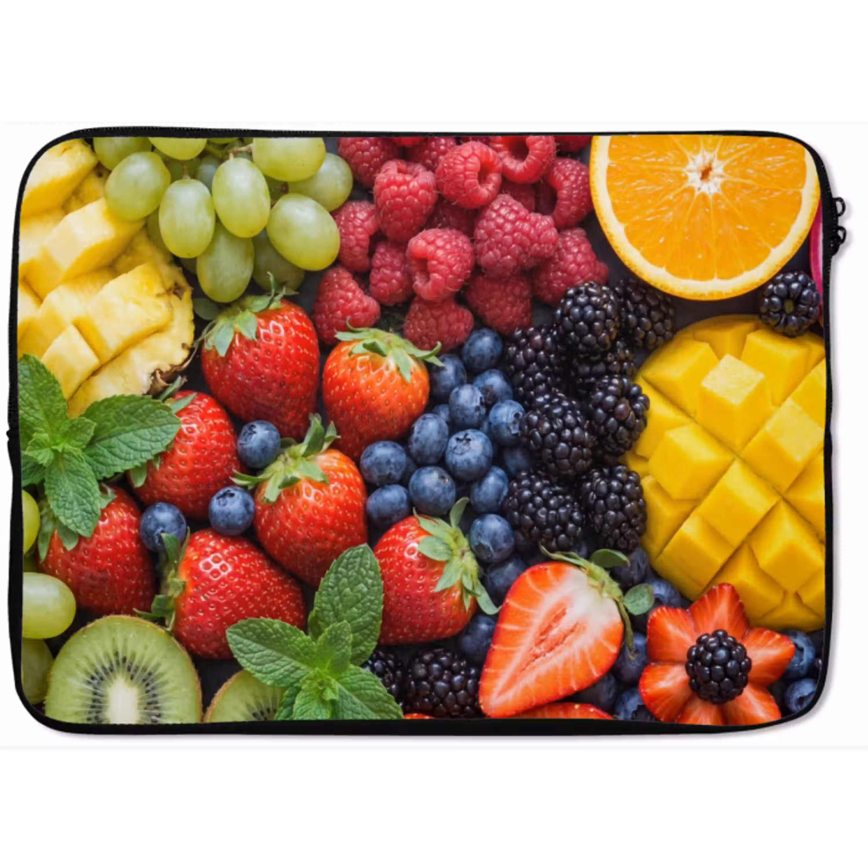 Fruit - Vers - Kleurrijk - Eten laptophoes neopreen klein -zkaufland3dotto
