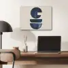 Vormen - Blauw - Abstract PET vilt klein -sfeer5