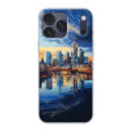 Zonsondergang Frankfurt - Stad - Skyline - Water Telefoonhoesje iPhone 17 Pro Max klein -3d