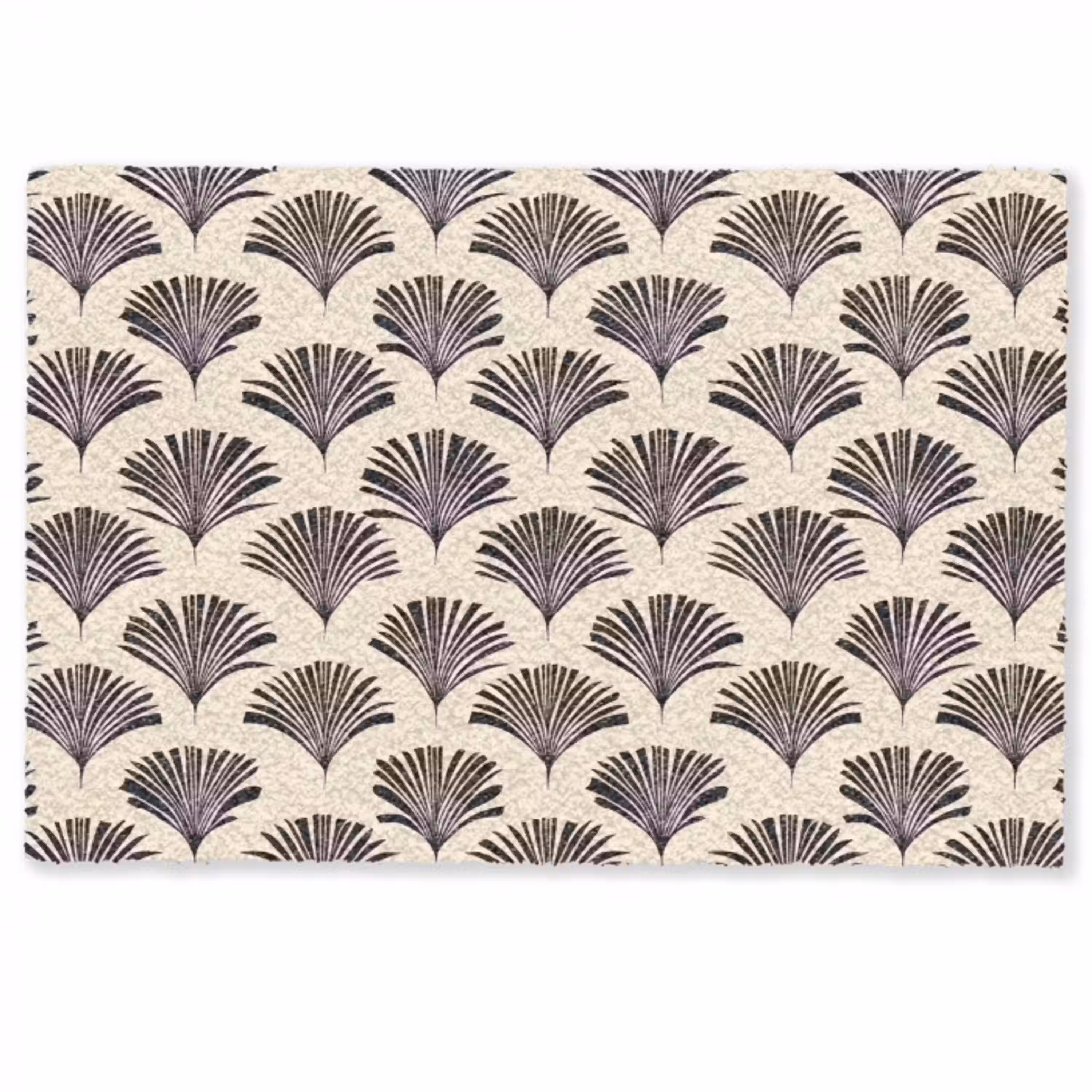 Waaiers - Botanisch - Zwart - Beige Deurmat klein 898 -zkaufland3d