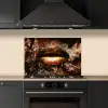 Goud - Lippen - Kunst - Goud - Luxe - Abstract keuken achterwand spatscherm klein -sfeer1