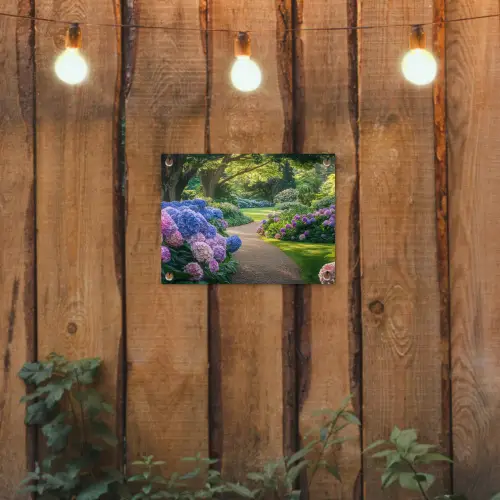 Hortensia- Park - Pad tuinposter los doek klein -sfeer1