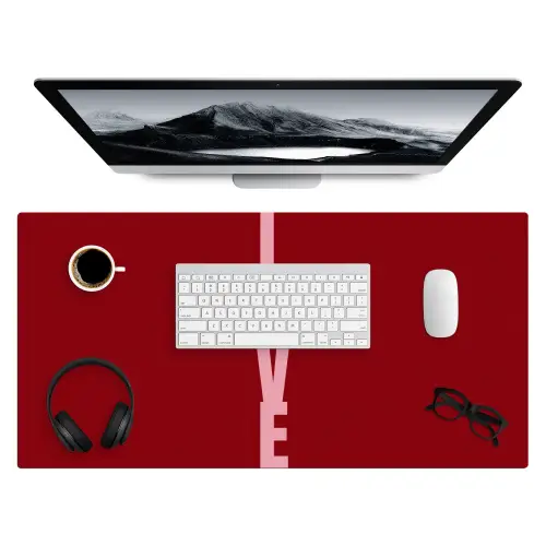 Love - Hart - Rood Muismat XXL klein -3d