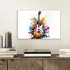 Gitaar - Graffiti - Muziek - Wit aluminium wit klein -sfeer1