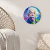 Oude man - Expressief - Kleurrijk Wandcirkel kunststof plaat 5mm dik klein -sfeer5