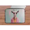 Zonnebril - Roze - Geit - Horen laptophoes neopreen klein -tafel