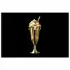 Milkshake - Goud - Drinken - Zwart poster papier klein -3d
