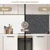 Design - Geometrie - Zwart keuken achterwand 2 middel 871 -voor-na2_NL